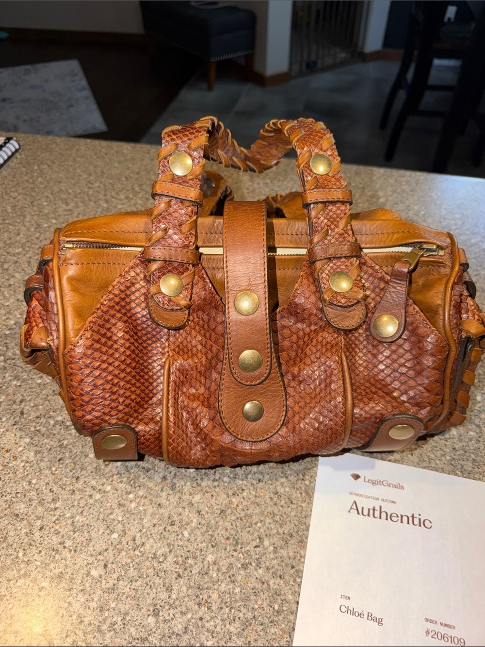 Chloe Python Silverado bag -Authentication included